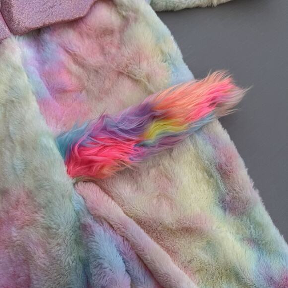 Toddler Unicorn Costume 18-24 mos Pattern Wings Tail One Piece Halloween - Picture 6 of 8